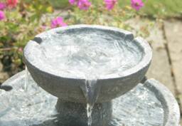 Primrose 3 Tier Solar Powered Stone Effect Water Feature Outdoor 42cm in Light Grey - thumbnail 6