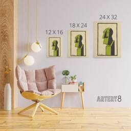 "Artery8 Alfred Frueh John Drew Actor Caricature Portrait Canvas Wall Art Print in Beige - Size: W12"" x H16""" - thumbnail 4