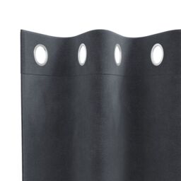 Berkfield Home Blackout Curtains with Eyelets 2 pcs Light Grey Velvet - thumbnail 5