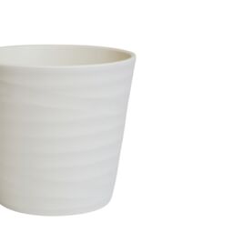 Ivyline Oslo Cotton Taper Planter - H27cm D32cm - 4 Colours & 2 Sizes Available Online - Ceramic - Made in Europe in Cream - thumbnail 3