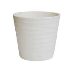 Ivyline Oslo Cotton Taper Planter - H27cm D32cm - 4 Colours & 2 Sizes Available Online - Ceramic - Made in Europe in Cream - thumbnail 2