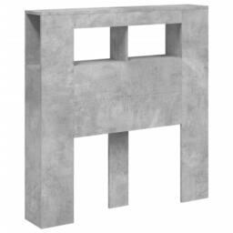 Berkfield Home LED Headboard Concrete Grey 100x18.5x103.5 cm Engineered Wood - thumbnail 3