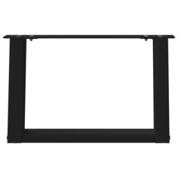 Berkfield Home Coffee Table Legs U-Shaped 2 pcs Black 40x(30-31) cm Steel - thumbnail 5