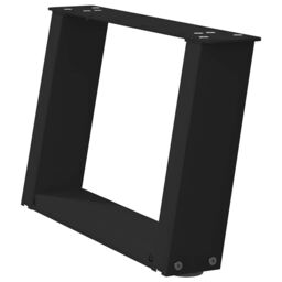 Berkfield Home Coffee Table Legs U-Shaped 2 pcs Black 40x(30-31) cm Steel - thumbnail 4