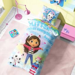 Gabby's Dollhouse Glitter Makes Everything Better Reversible Duvet Set - Size: Single - thumbnail 2