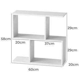 Levede 20cm Slide Table for Living Room Sofa End Narrow Space Storage in White - thumbnail 4