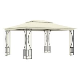 Berkfield Home Gazebo with Nets 300x400x265 cm Cream in Beige - Size: 300 x 400 x 265 cm - thumbnail 4