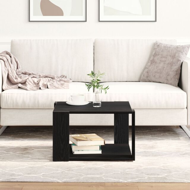 Berkfield Home Couch Table Black oak Engineered wood 85 x 55 x 31 cm Durable - image 1