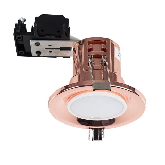 ValueLights Downlight Fire Rated Ceiling Light Fitting 10 Pack in Copper - image 1