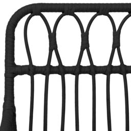 Berkfield Home 7 Piece Garden Dining Set Black Poly Rattan - thumbnail 6