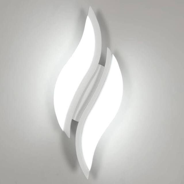 Goeco LED Wall Light Modern Indoor Wall Light 12 W White Acrylic 6500 K - image 1