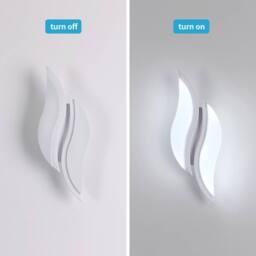 Goeco LED Wall Light Modern Indoor Wall Light 12 W White Acrylic 6500 K - thumbnail 7
