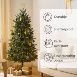 Neo Large 110PCS Christmas Tree Bauble Ornaments Set in Black - thumbnail 3