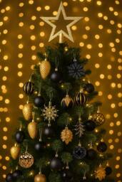 Neo Large 110PCS Christmas Tree Bauble Ornaments Set in Black - thumbnail 2