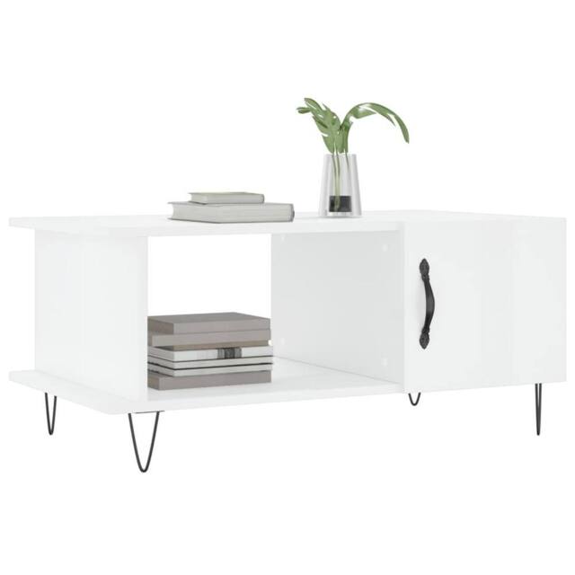 Berkfield Home Decorative Coffee Table High Gloss White 90x50x40 cm Engineered Wood - Size: 90 x 50 x 40 cm - image 1