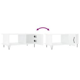 Berkfield Home Decorative Coffee Table High Gloss White 90x50x40 cm Engineered Wood - Size: 90 x 50 x 40 cm - thumbnail 9
