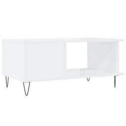Berkfield Home Decorative Coffee Table High Gloss White 90x50x40 cm Engineered Wood - Size: 90 x 50 x 40 cm - thumbnail 8