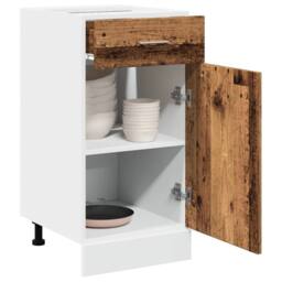 Berkfield Home Durable Drawer Bottom Cabinet Lyon Old Wood 40x46x81.5 cm Enginee in Brown - thumbnail 2