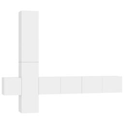 Berkfield Home 5 Piece TV Cabinet Set White Engineered Wood - thumbnail 2