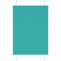 Berkfield Home Pleated Blind Petrol Green 85x150 cm Fabric Width 84.4 cm Polyester in Turquoise - thumbnail 2