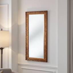 Yearn Mirrors Carved Framed Bevelled Tall Mirror Gold 138x62cm - Size: 138x62 cm - thumbnail 2