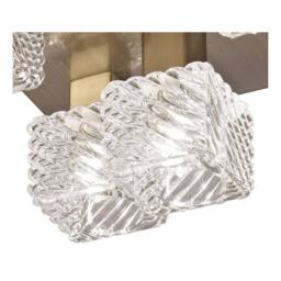 Netlighting Accor Ceiling Flush 5 Light G9 230mm Square Antique Brass Clear Glass in Bronze - thumbnail 7