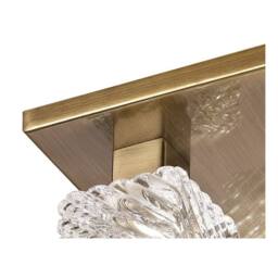 Netlighting Accor Ceiling Flush 5 Light G9 230mm Square Antique Brass Clear Glass in Bronze - thumbnail 5