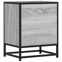 Berkfield Home Bedside Cabinet Grey Sonoma 40x31x50 cm Engineered Wood & Metal - Size: 40 x 31 x 50 cm - thumbnail 7
