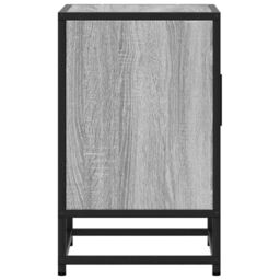 Berkfield Home Bedside Cabinet Grey Sonoma 40x31x50 cm Engineered Wood & Metal - Size: 40 x 31 x 50 cm - thumbnail 6
