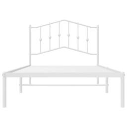 Berkfield Home Metal Bed Frame with Headboard White 100x190 cm - thumbnail 6