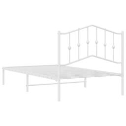 Berkfield Home Metal Bed Frame with Headboard White 100x190 cm - thumbnail 8