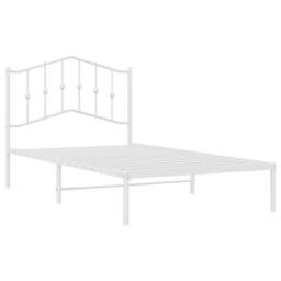 Berkfield Home Metal Bed Frame with Headboard White 100x190 cm - thumbnail 5