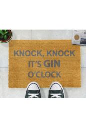 Artsy Mats Knock Knock It's O'Clock Grey Doormat - Size: 40 cm x 60 cm - thumbnail 3