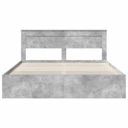 Berkfield Home Bed Frame with Headboard Concerte 180 x 200 cm Solid Pine Wood in Grey - thumbnail 7