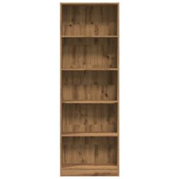 Berkfield Home Bookcase Artisian Oak 60x24x176 cm Engineered Wood in Brown - Size: 60 x 24 x 176 cm - thumbnail 4
