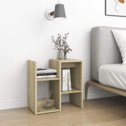 Berkfield Home Bedside Cabinet Sonoma Oak 50x30x51.5 cm Engineered Wood in Brown - thumbnail 3