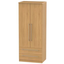 Ready Assembled 2 U Carlton 2 Door 2 Drawer Wardrobe (Ready Assembled) in Natural - Size: Large - thumbnail 8