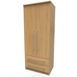 Ready Assembled 2 U Carlton 2 Door 2 Drawer Wardrobe (Ready Assembled) in Natural - Size: Large - thumbnail 4