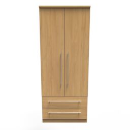 Ready Assembled 2 U Carlton 2 Door 2 Drawer Wardrobe (Ready Assembled) in Natural - Size: Large - thumbnail 2
