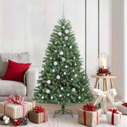 Berkfield Home Realistic Artificial Hinged Christmas Tree Green 150 cm PVC & Metal - thumbnail 2