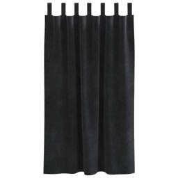 Berkfield Home Modern Blackout Curtains with Hanging Loops 2 pcs Black Velvet - thumbnail 4