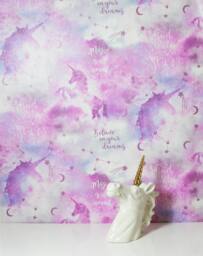 Arthouse Galaxy Unicorn Wallpaper in Pink - thumbnail 3