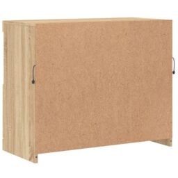 Berkfield Home Sideboard with LED Lights Sonoma Oak 81x37x67 cm in Brown - Size: 81 x 37 x 67 cm - thumbnail 9
