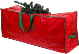 Shatchi Christmas Tree Storage Bag - Stores Up To 8.5Ft Artificial Xmas Tree in Red - thumbnail 2