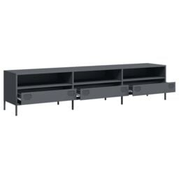 Berkfield Home TV Cabinet Anthracite 202x39x43.5 cm Cold-rolled Steel in Black - thumbnail 5