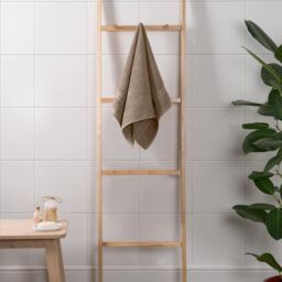 OHS 2 Pack of 100% Cotton Bathroom Hand Towel in Light Beige - thumbnail 4