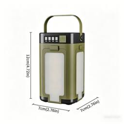 Obasyhig Four-Leaf Folding Solar Outdoor Camping Lamp in Green - thumbnail 1