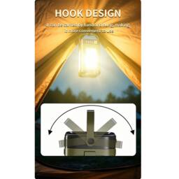Obasyhig Four-Leaf Folding Solar Outdoor Camping Lamp in Green - thumbnail 9