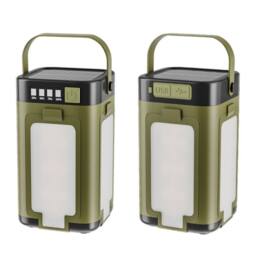 Obasyhig Four-Leaf Folding Solar Outdoor Camping Lamp in Green - thumbnail 2