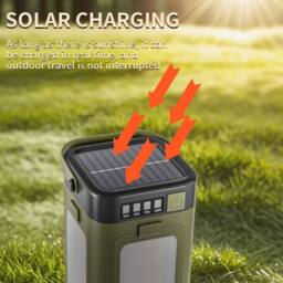 Obasyhig Four-Leaf Folding Solar Outdoor Camping Lamp in Green - thumbnail 5